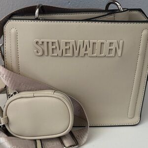 Steve Madden Beige Crossbody Bag with Pouch